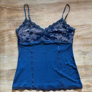 Express Velvet-Lace-Satin Trim Cami